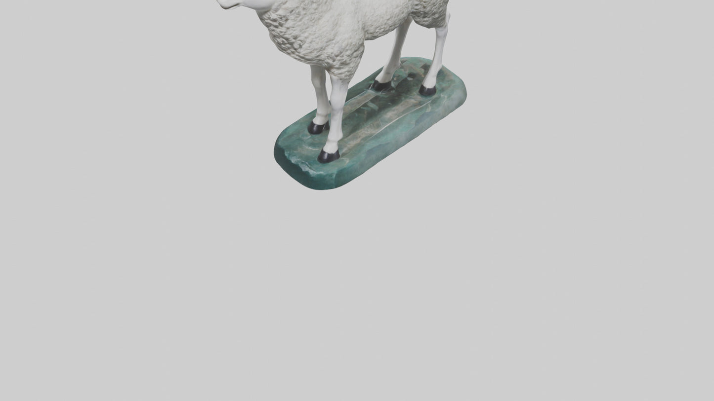 3D model Lamb statue model VR / AR / low-poly