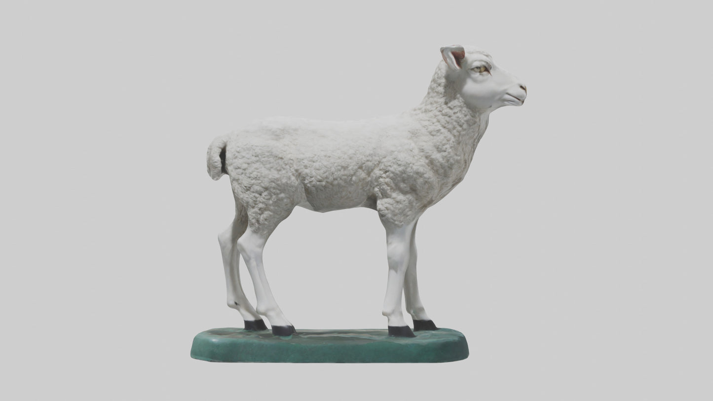 3D model Lamb statue model VR / AR / low-poly