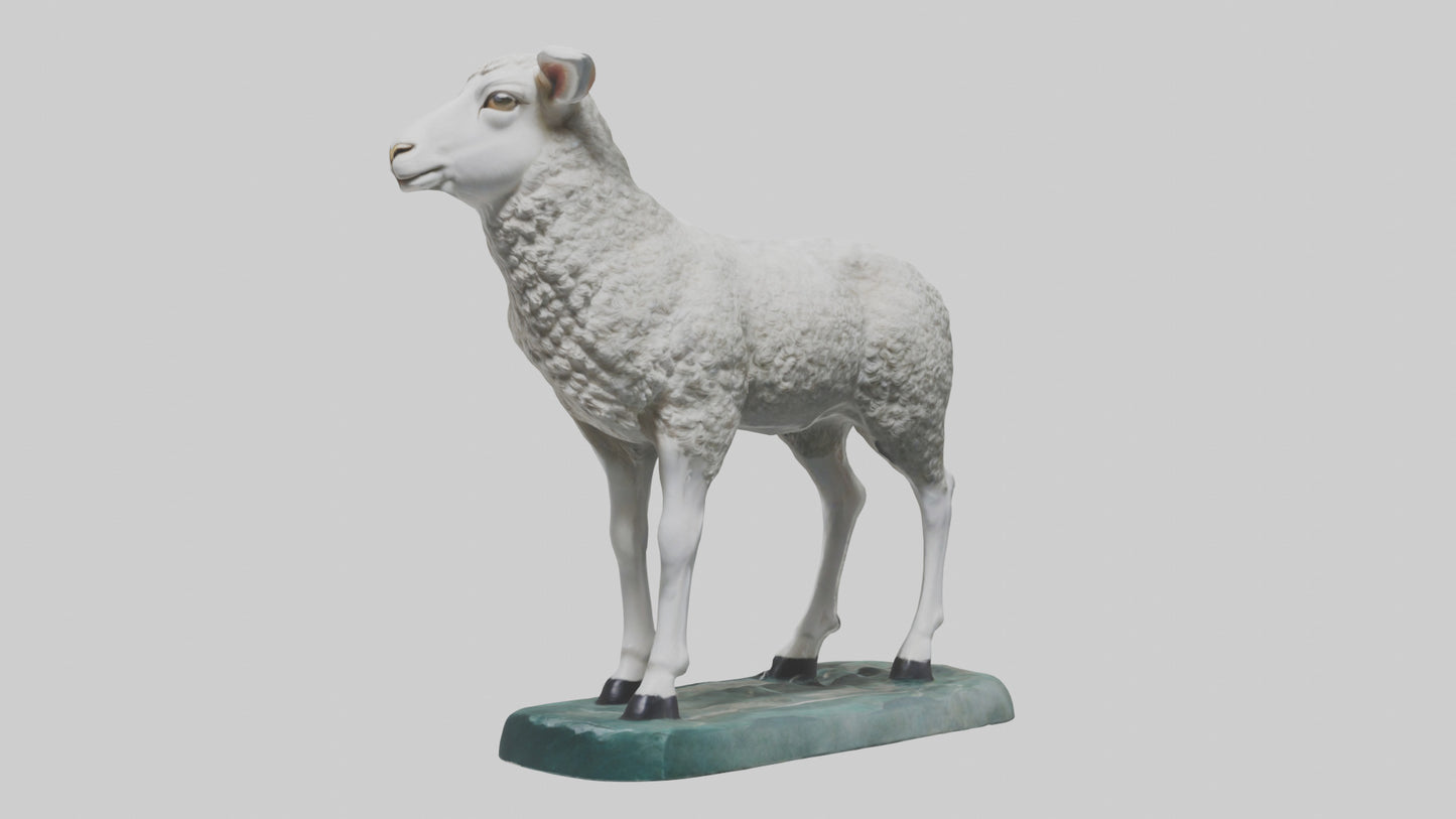 3D model Lamb statue model VR / AR / low-poly