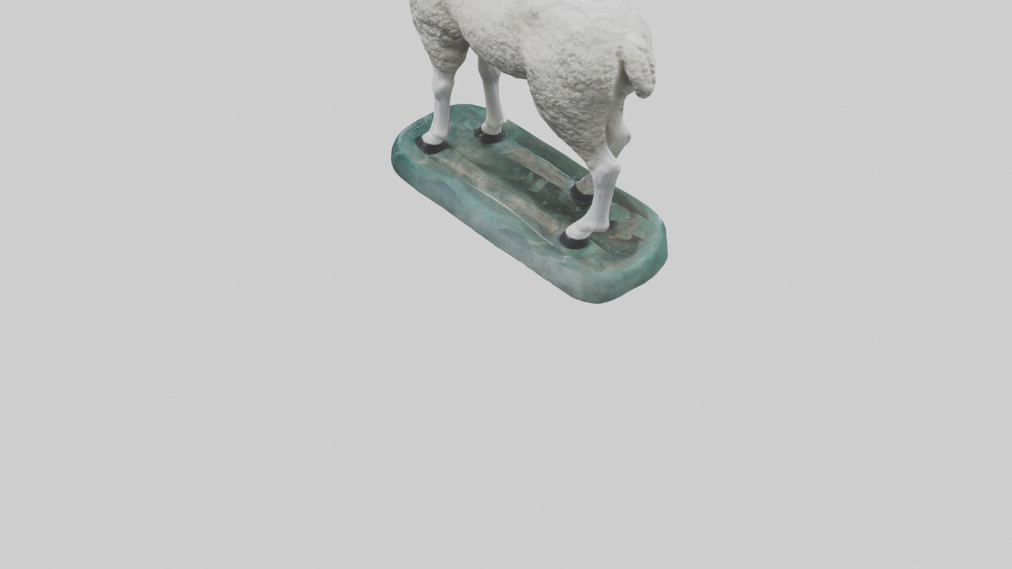 3D model Lamb statue model VR / AR / low-poly