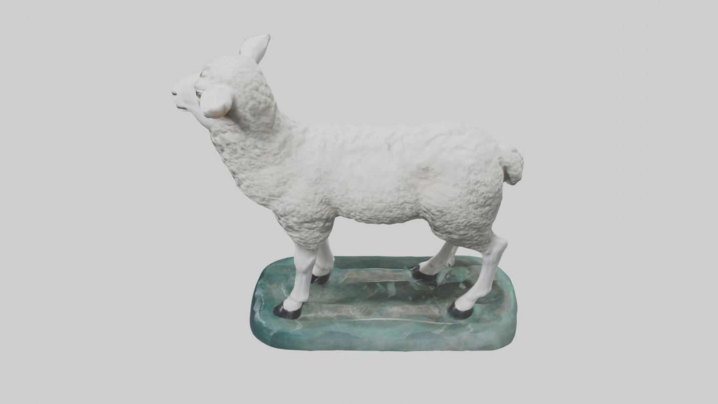 3D model Lamb statue model VR / AR / low-poly