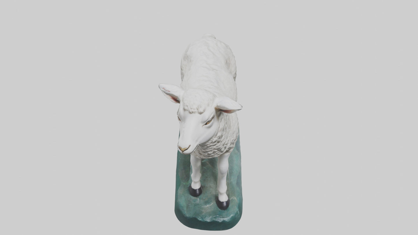 3D model Lamb statue model VR / AR / low-poly