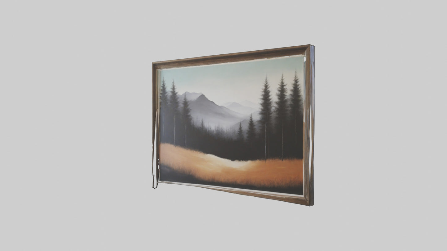 3D model Landscape Wall Art VR / AR / low-poly