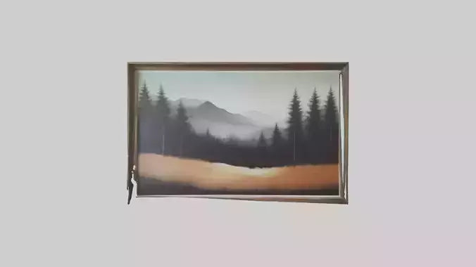 3D model Landscape Wall Art VR / AR / low-poly