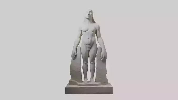 Large stone sculpture model VR / AR / low-poly