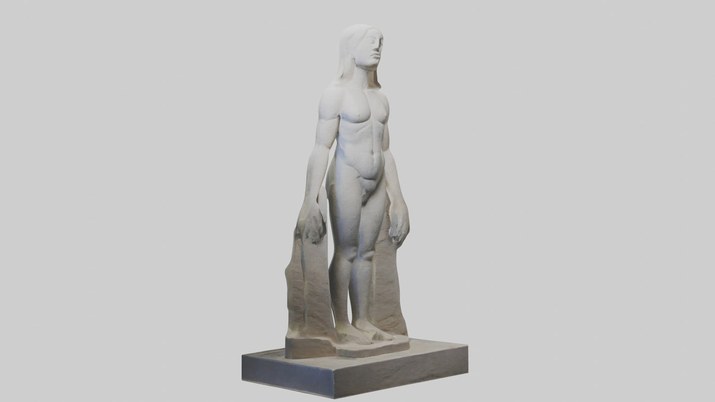Large stone sculpture model VR / AR / low-poly