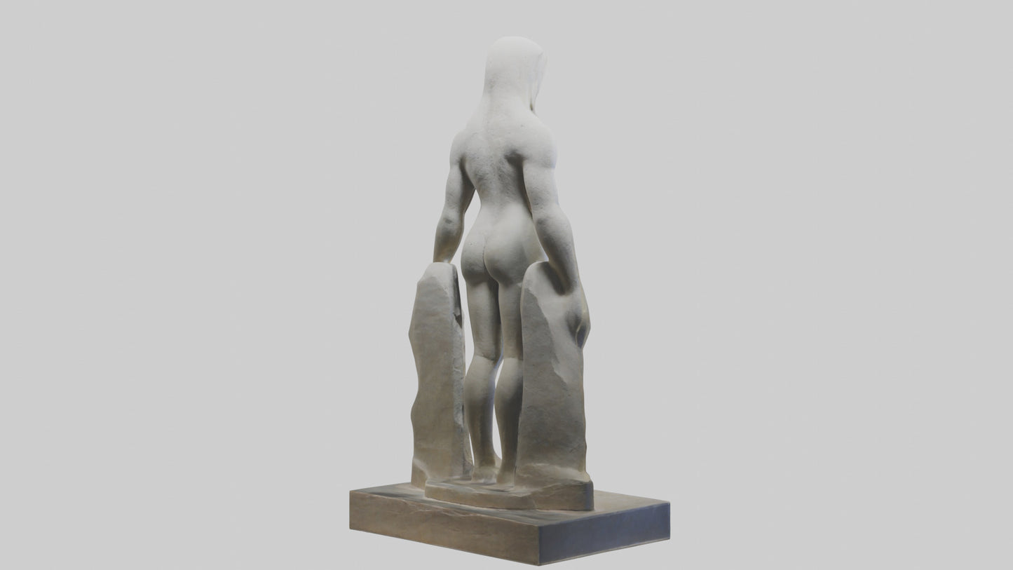 Large stone sculpture model VR / AR / low-poly