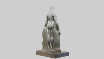 Large stone sculpture model VR / AR / low-poly