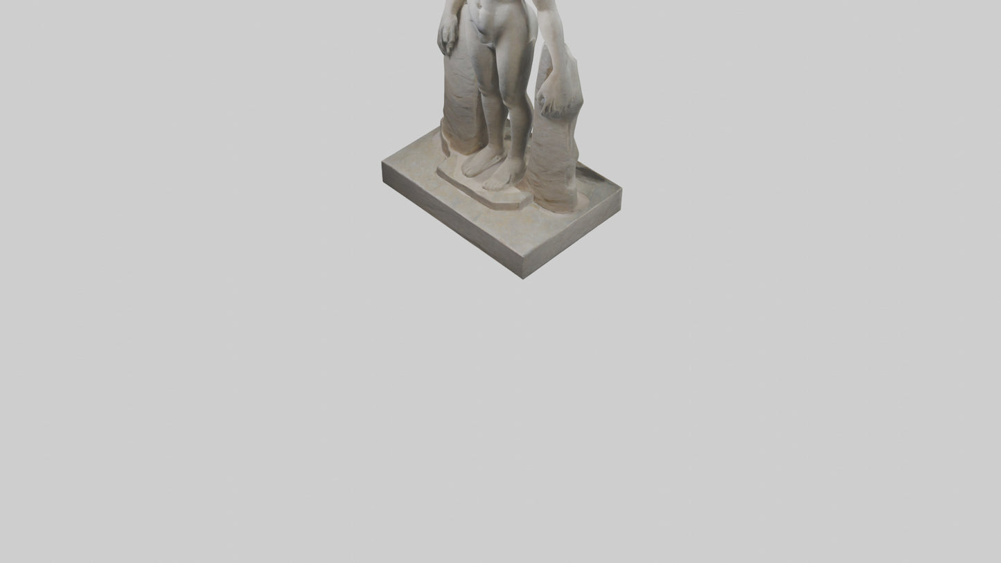 Large stone sculpture model VR / AR / low-poly