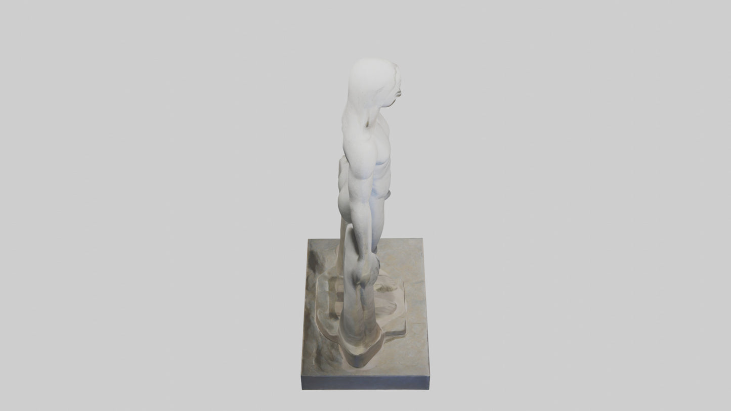 Large stone sculpture model VR / AR / low-poly