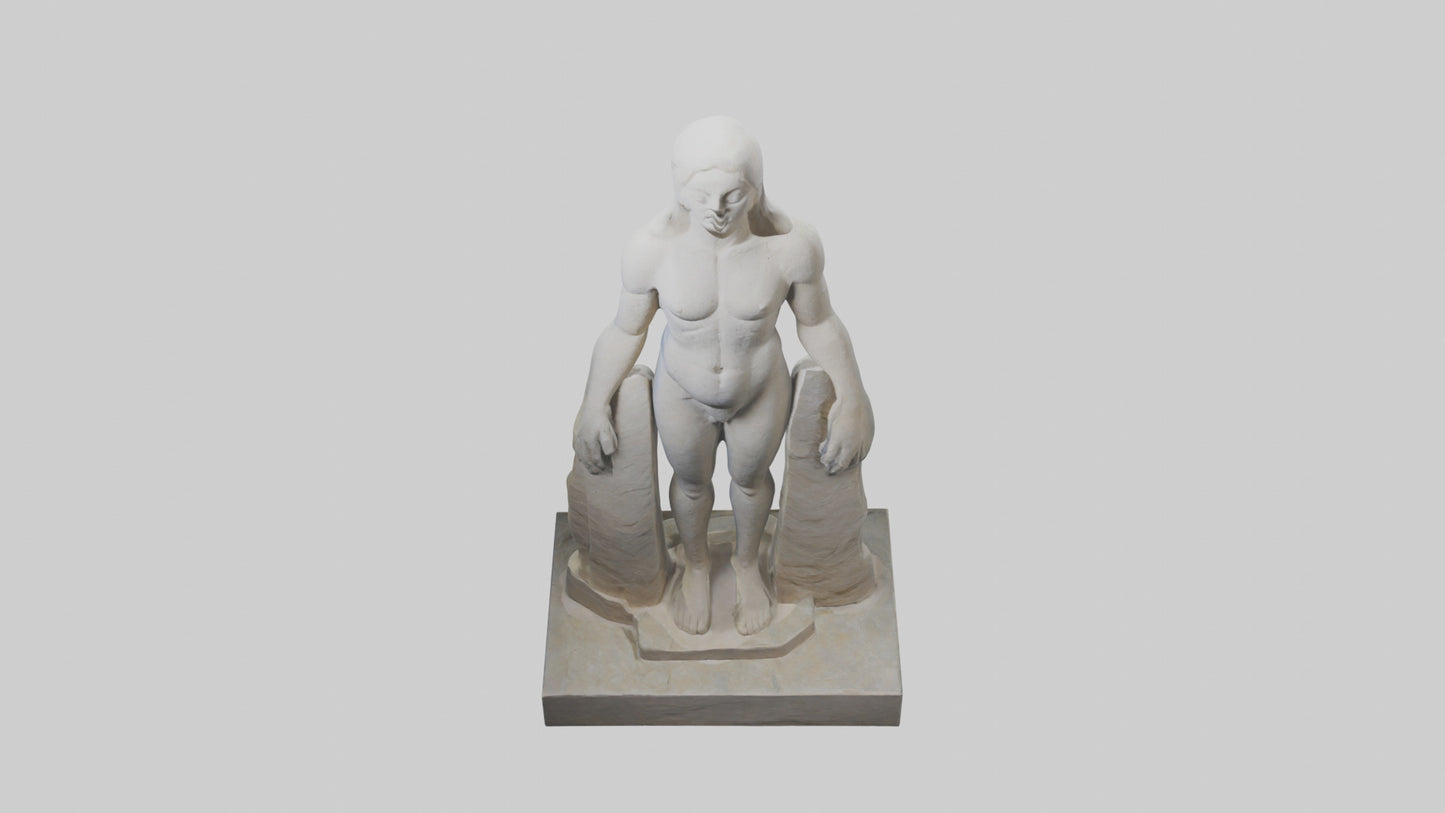 Large stone sculpture model VR / AR / low-poly
