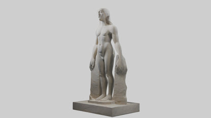 Large stone sculpture model VR / AR / low-poly