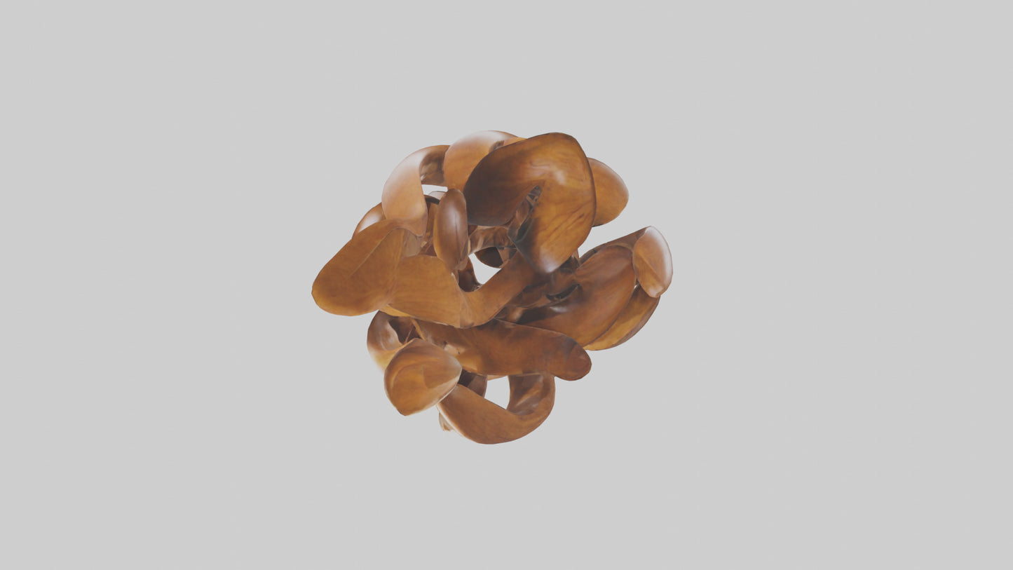 3D model Large wooden sculpture model VR / AR / low-poly