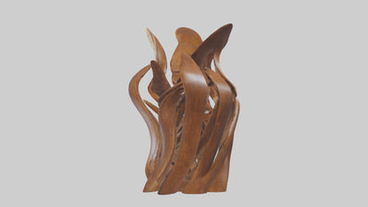 3D model Large wooden sculpture model VR / AR / low-poly