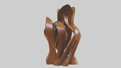 3D model Large wooden sculpture model VR / AR / low-poly