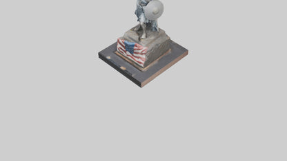 3D model Last Battle of Independence statue model VR / AR / low-poly
