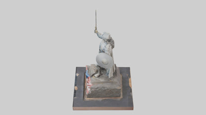 3D model Last Battle of Independence statue model VR / AR / low-poly