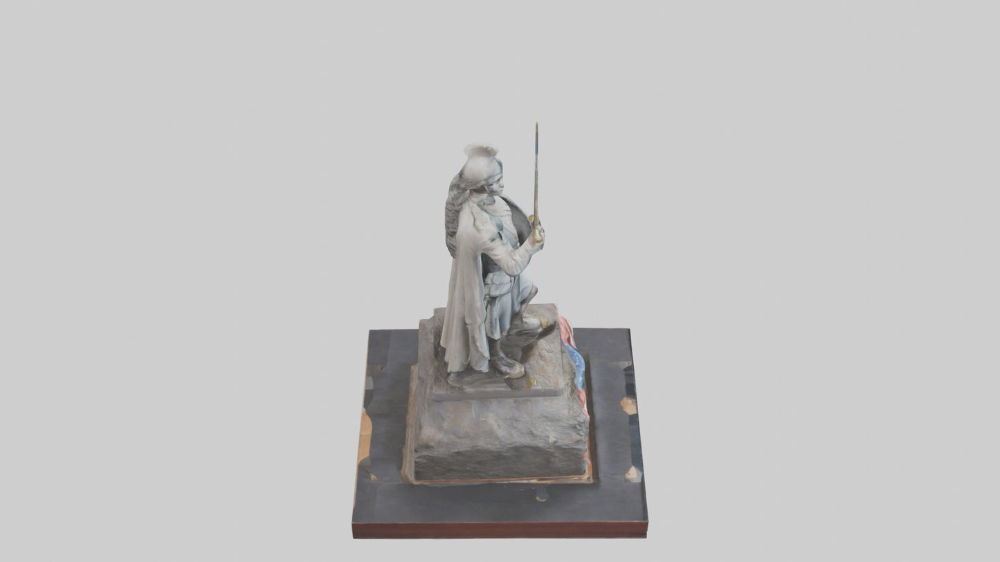 3D model Last Battle of Independence statue model VR / AR / low-poly