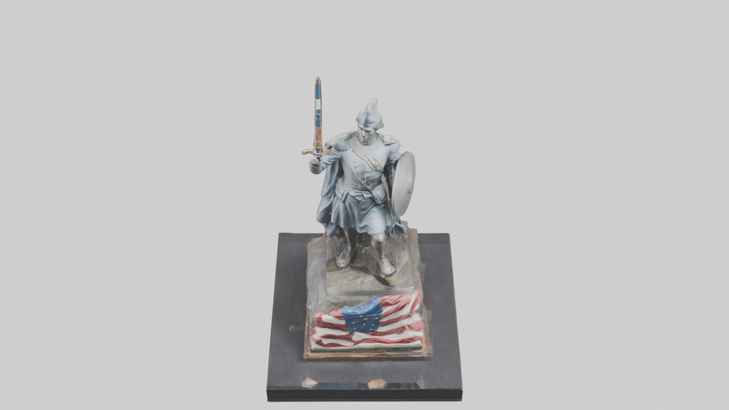 3D model Last Battle of Independence statue model VR / AR / low-poly