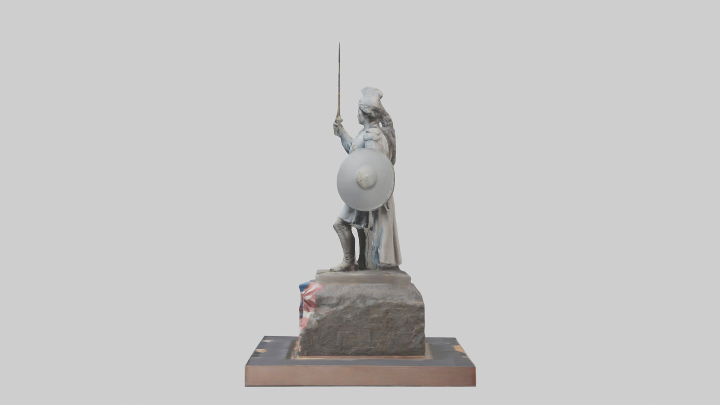 3D model Last Battle of Independence statue model VR / AR / low-poly