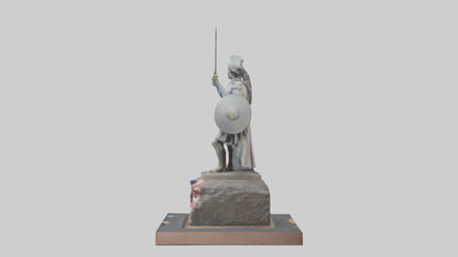3D model Last Battle of Independence statue model VR / AR / low-poly