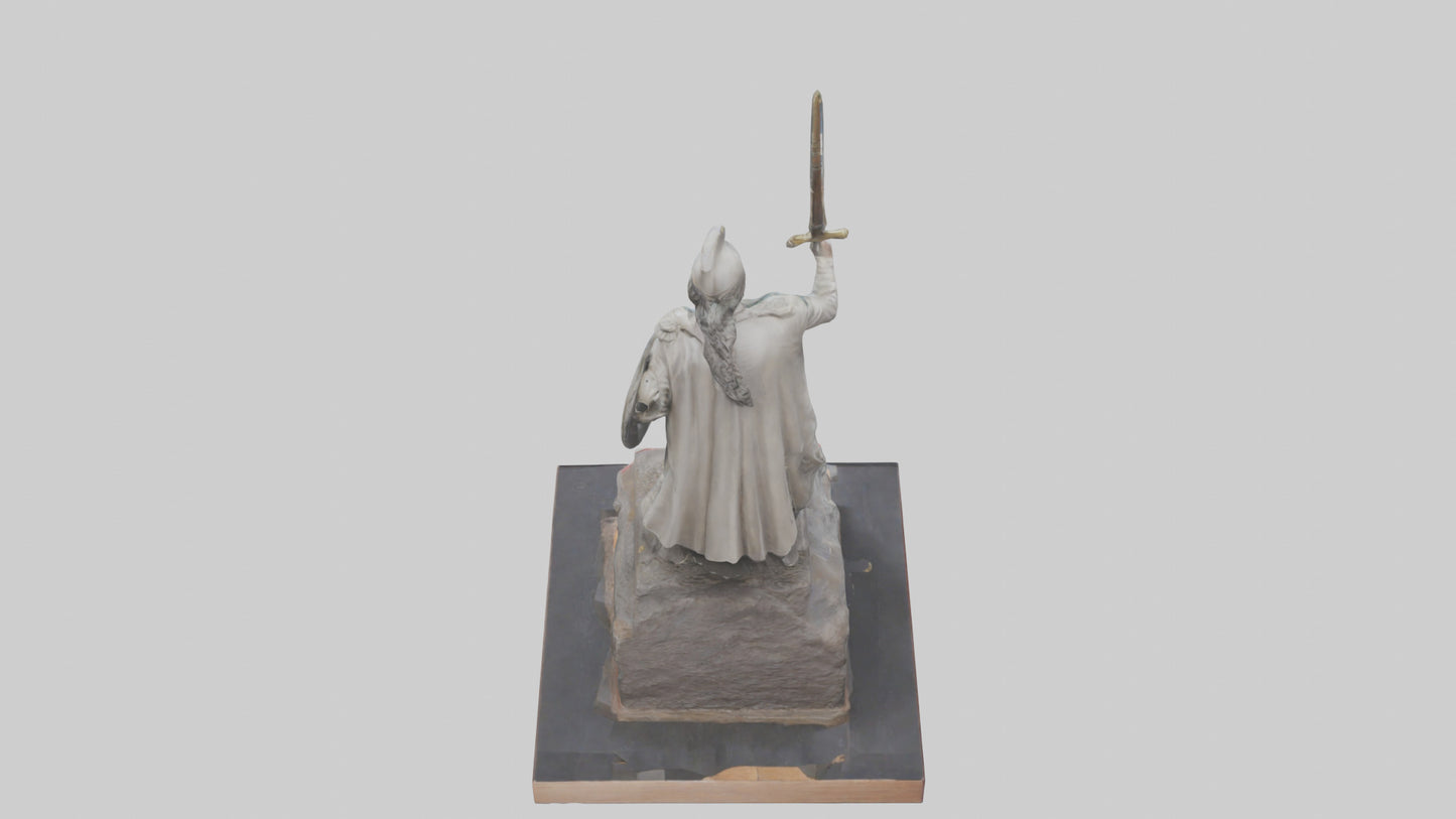 3D model Last Battle of Independence statue model VR / AR / low-poly
