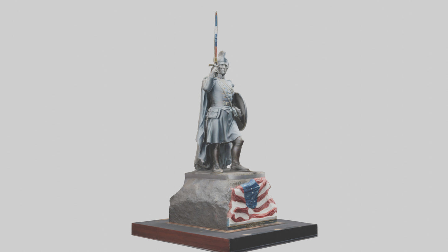 3D model Last Battle of Independence statue model VR / AR / low-poly