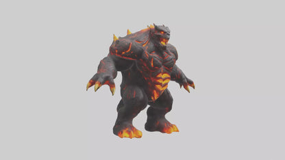 3D model Lava Beast model VR / AR / low-poly
