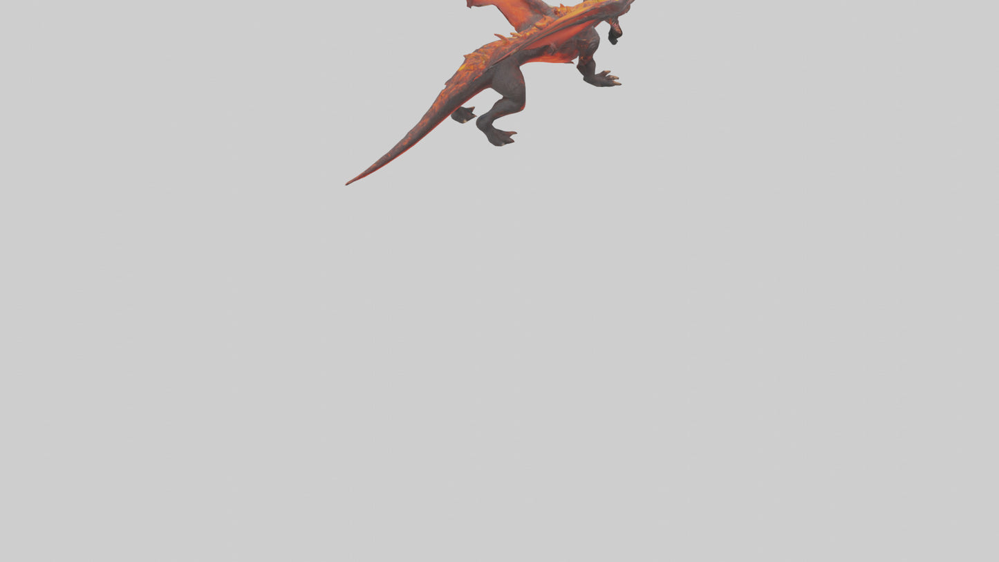 Lava Dragon model VR / AR / low-poly