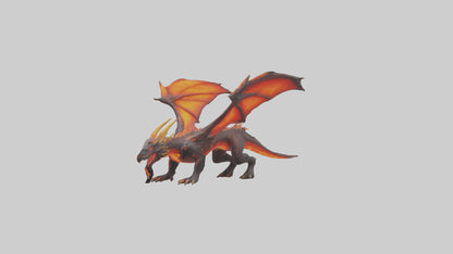 Lava Dragon model VR / AR / low-poly