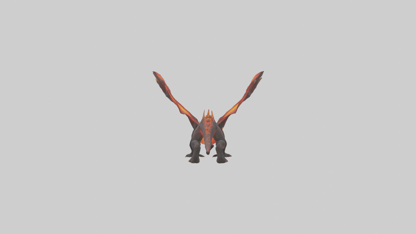 Lava Dragon model VR / AR / low-poly