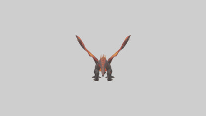 Lava Dragon model VR / AR / low-poly