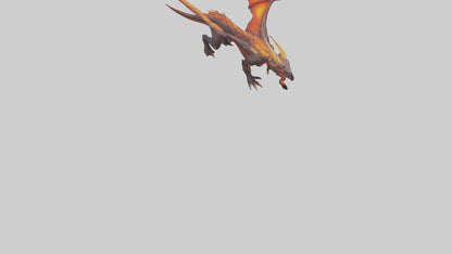 Lava Dragon model VR / AR / low-poly