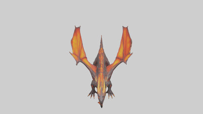 Lava Dragon model VR / AR / low-poly