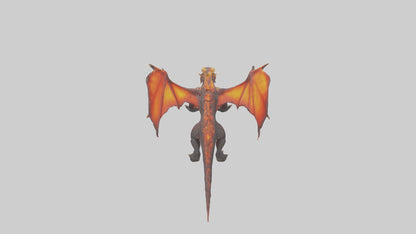 Lava Dragon model VR / AR / low-poly