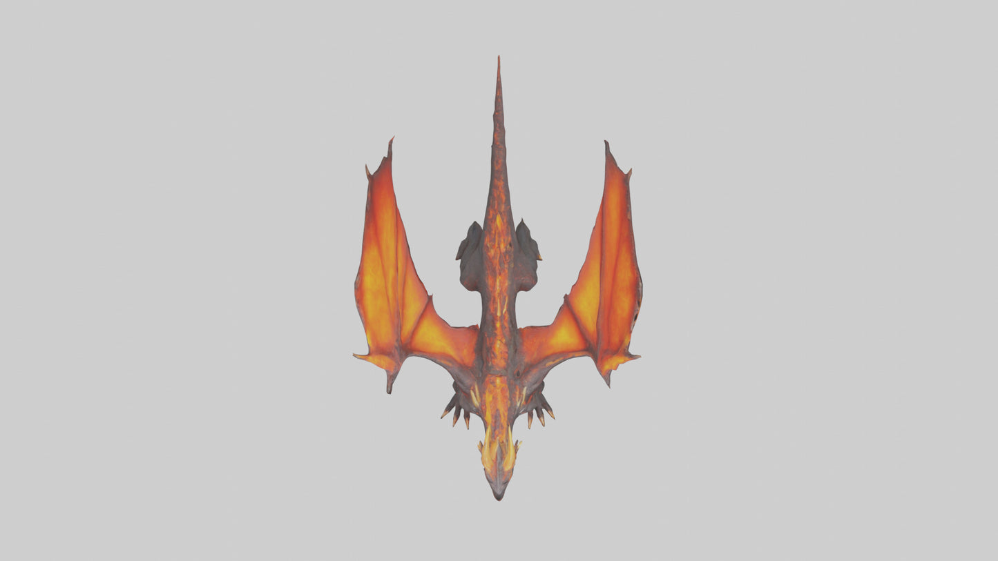 Lava Dragon model VR / AR / low-poly