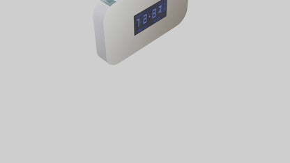 3D model LCD Wall Clock model VR / AR / low-poly
