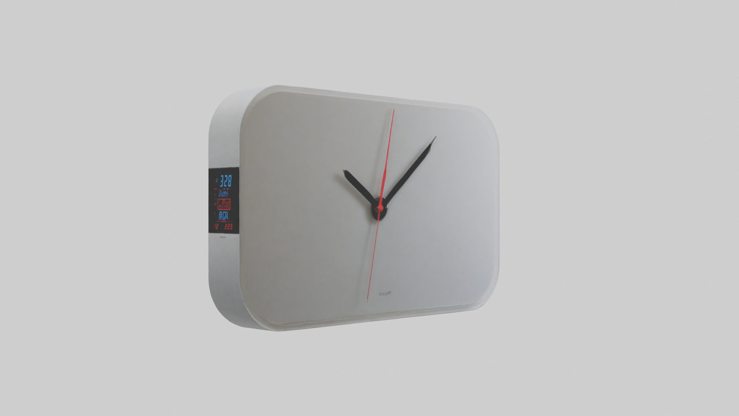3D model LCD Wall Clock model VR / AR / low-poly