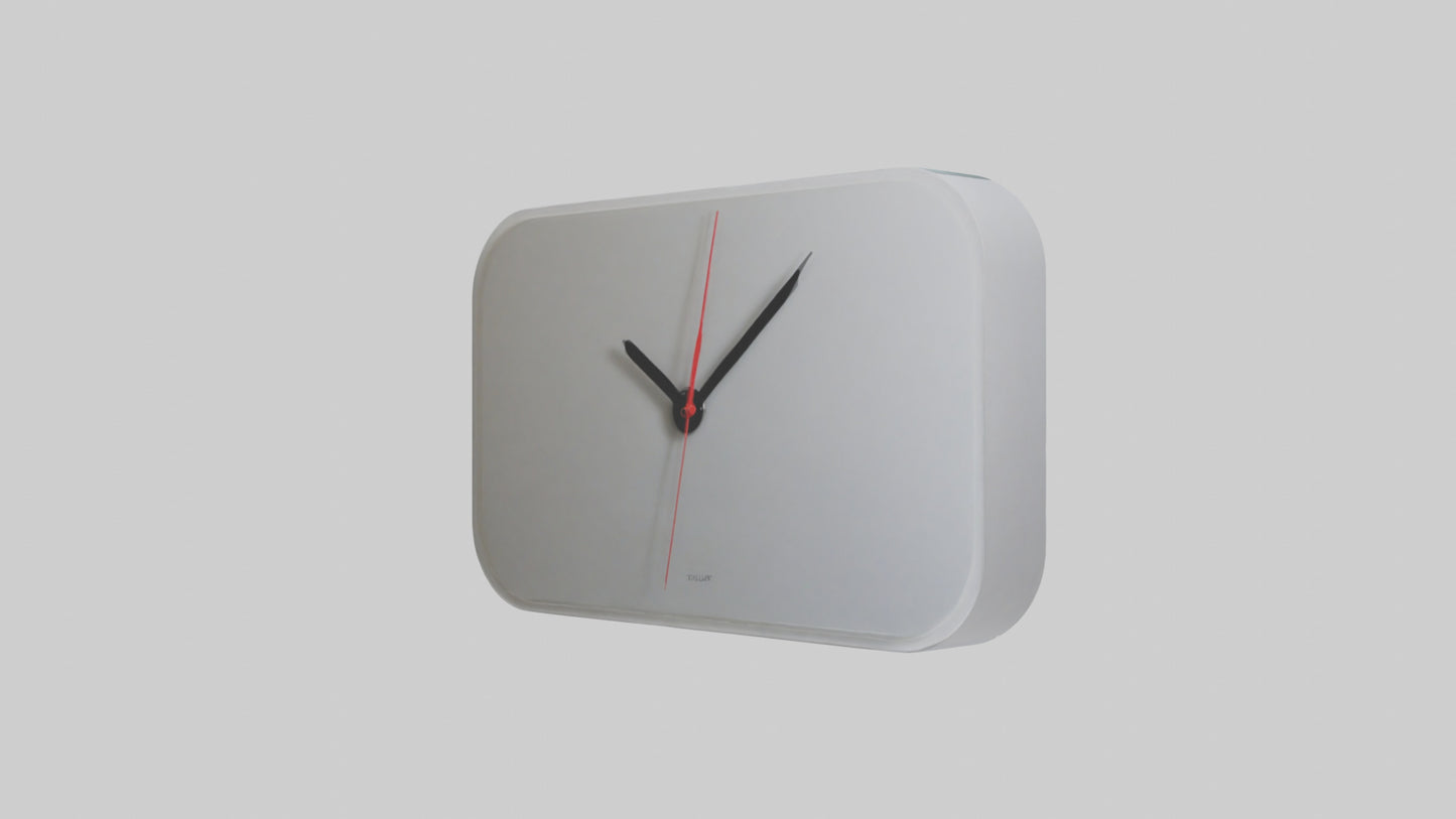 3D model LCD Wall Clock model VR / AR / low-poly