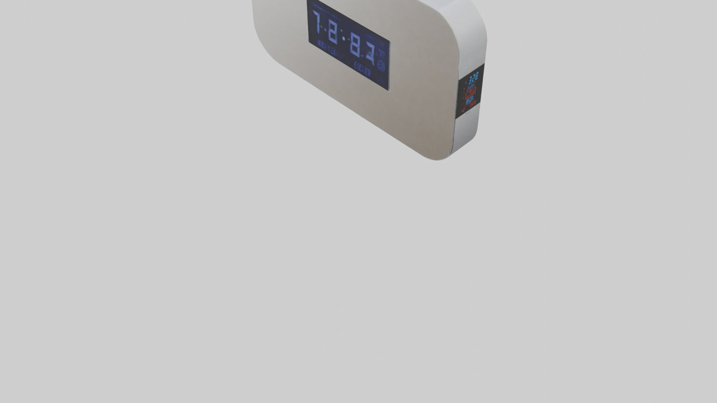 3D model LCD Wall Clock model VR / AR / low-poly
