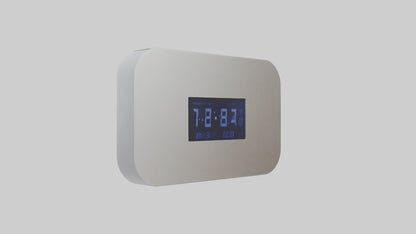 3D model LCD Wall Clock model VR / AR / low-poly