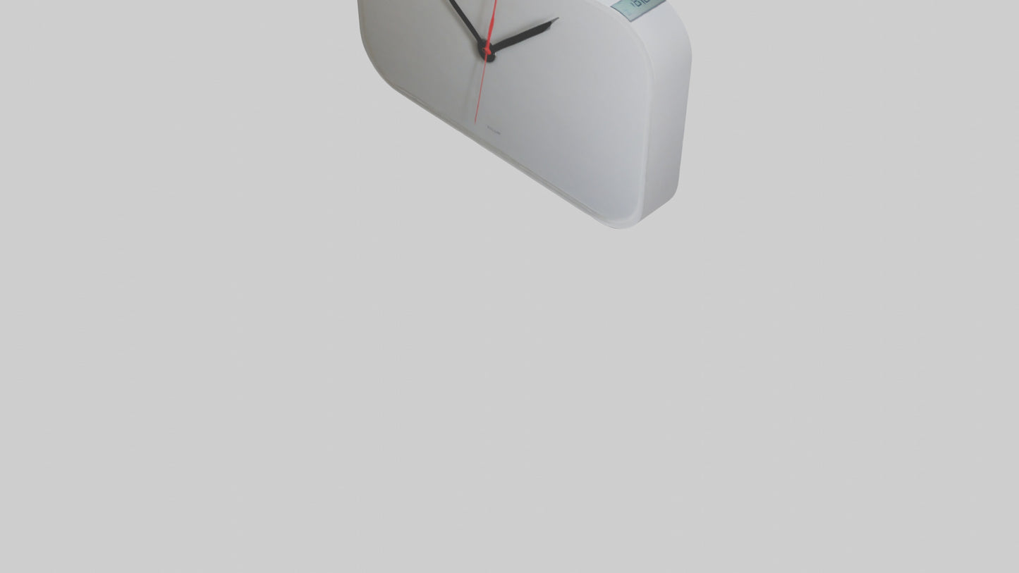 3D model LCD Wall Clock model VR / AR / low-poly