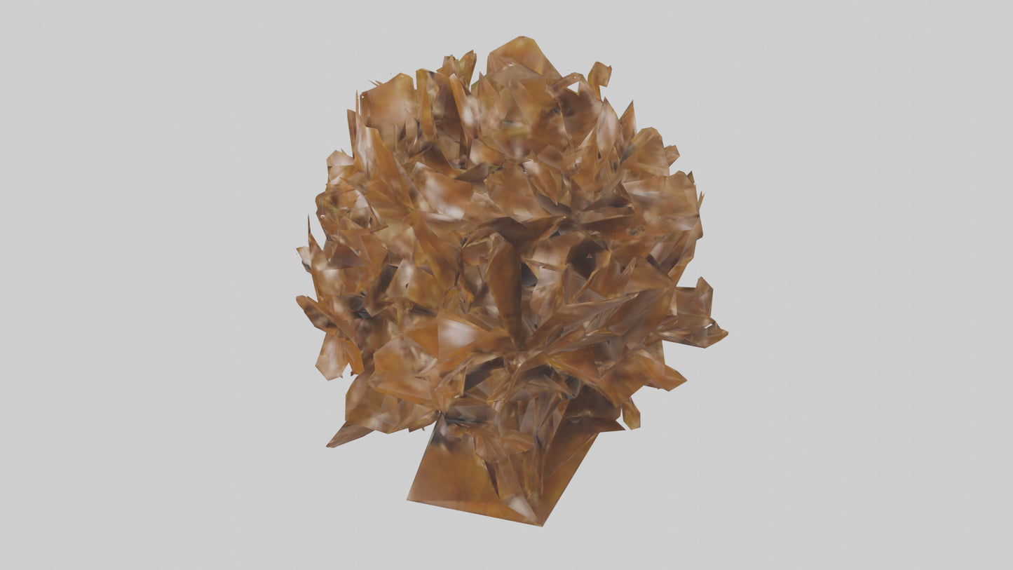 3D model Leaf Cluster Sculpture statue model VR / AR / low-poly