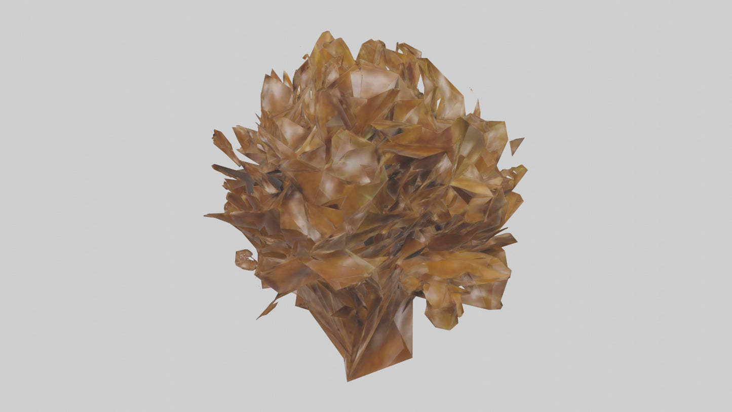 3D model Leaf Cluster Sculpture statue model VR / AR / low-poly