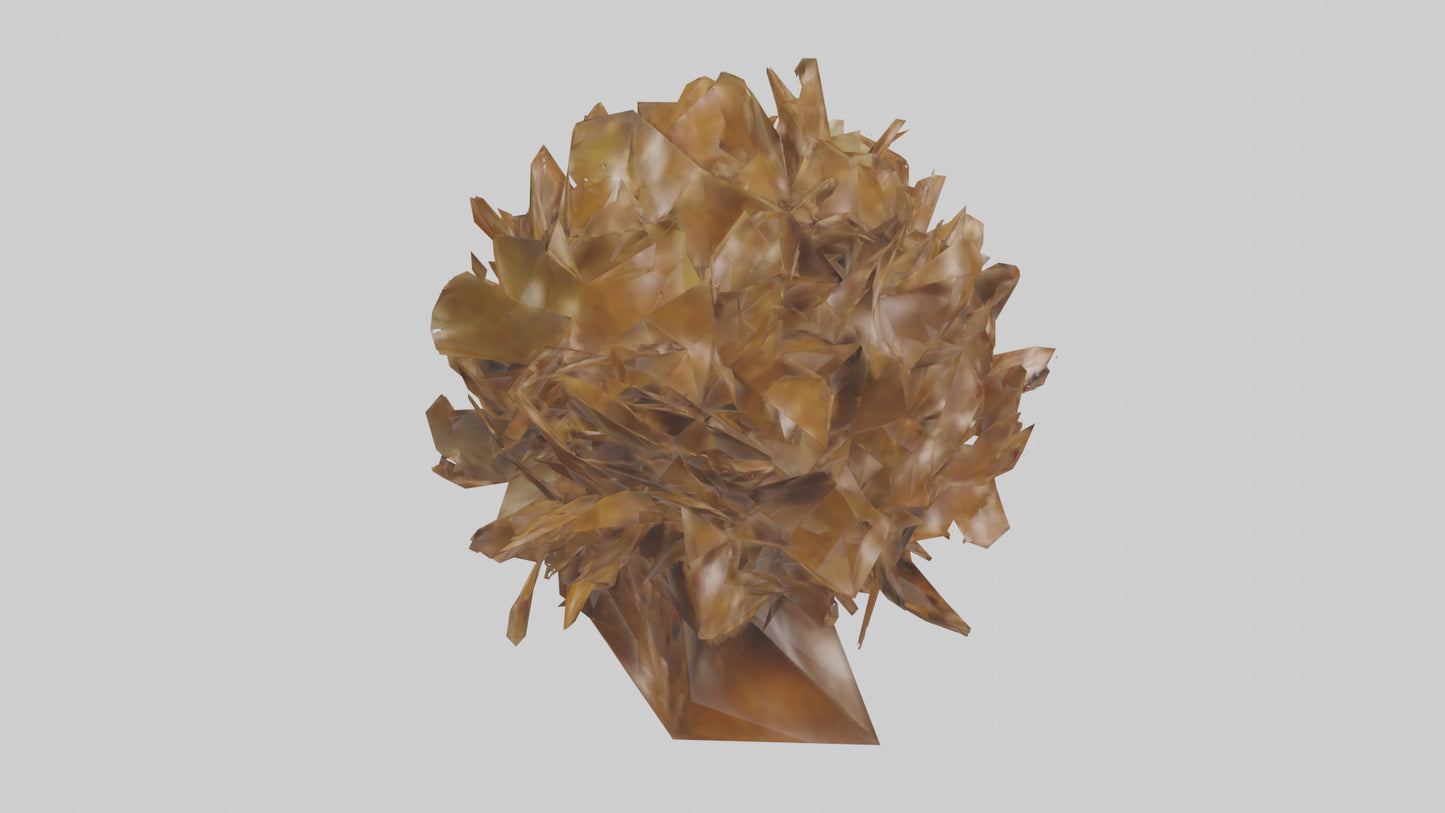 3D model Leaf Cluster Sculpture statue model VR / AR / low-poly