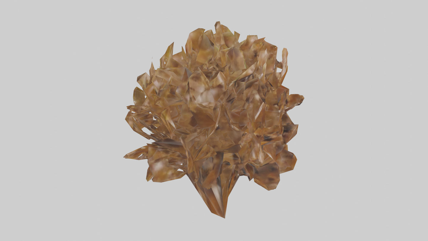 3D model Leaf Cluster Sculpture statue model VR / AR / low-poly