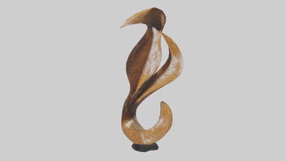 3D model Leaf Shape Flow Sculpture model VR / AR / low-poly