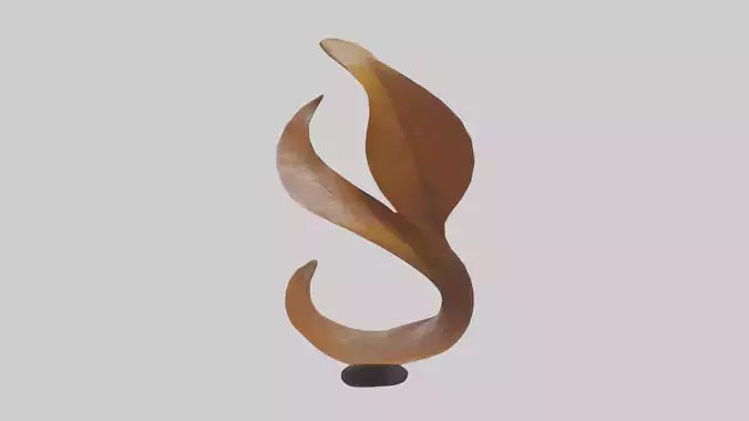 3D model Leaf Shape Flow Sculpture model VR / AR / low-poly