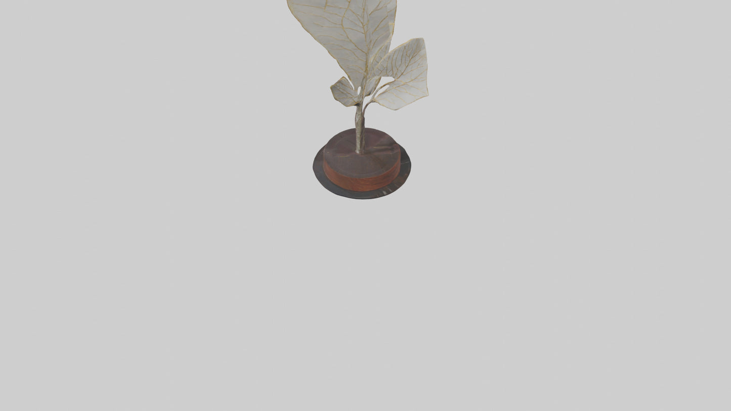 3D model Leaf Vein Sculpture model VR / AR / low-poly
