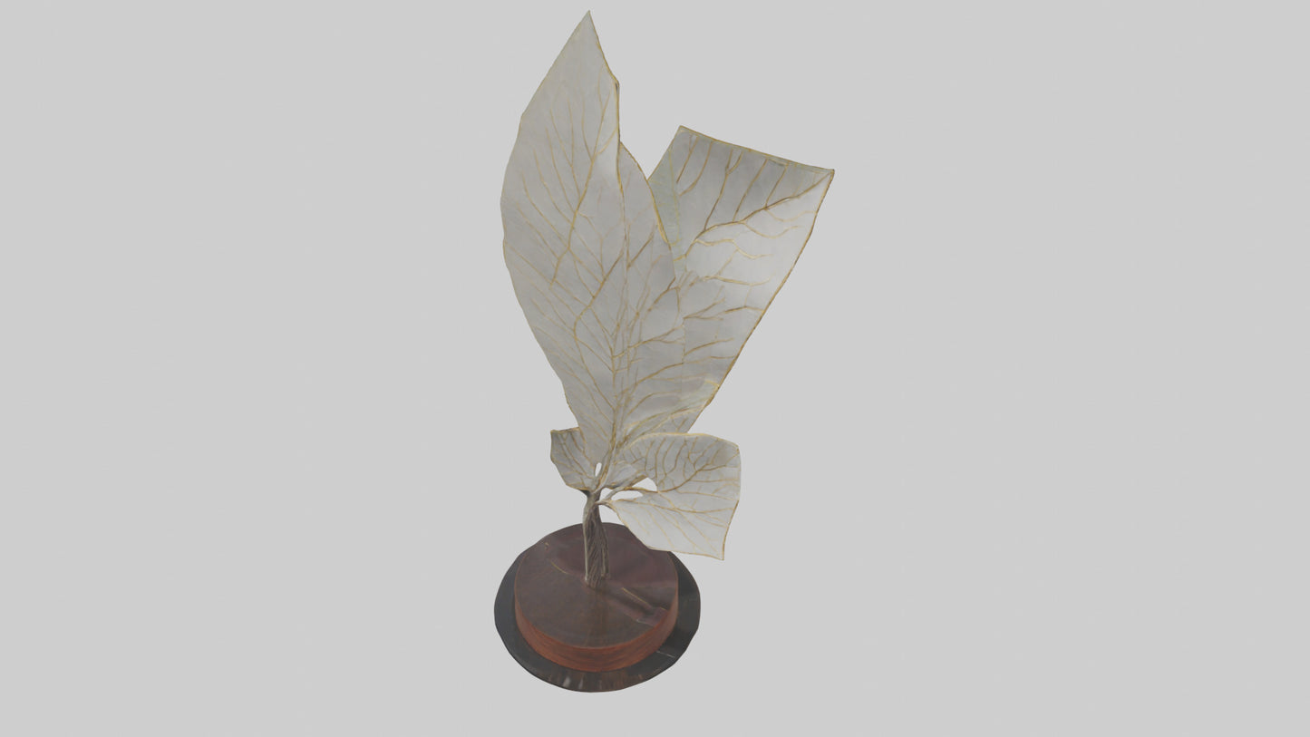 3D model Leaf Vein Sculpture model VR / AR / low-poly